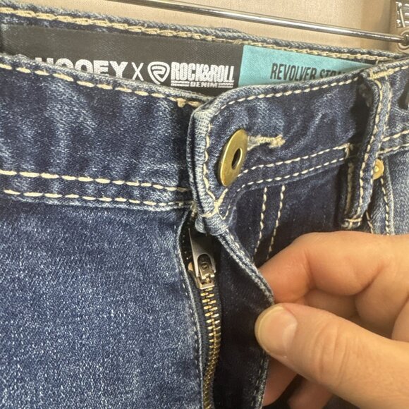 HOOey x Rock & Roll Denim Revolver Slim Straight Jeans Mens 32x30 - Picture 3 of 9